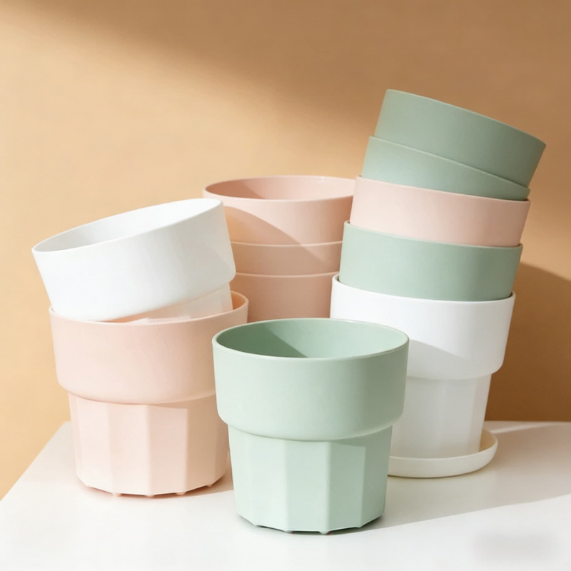 Aloe Vera Pot - Kalınlaştırılmış Kırılmaz Plastik Reçine Saksı İskandinav