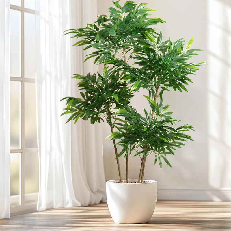 Dracaena Marginata - 80-180cm Büyük Yapay Bambu Yapraklı Ağaç