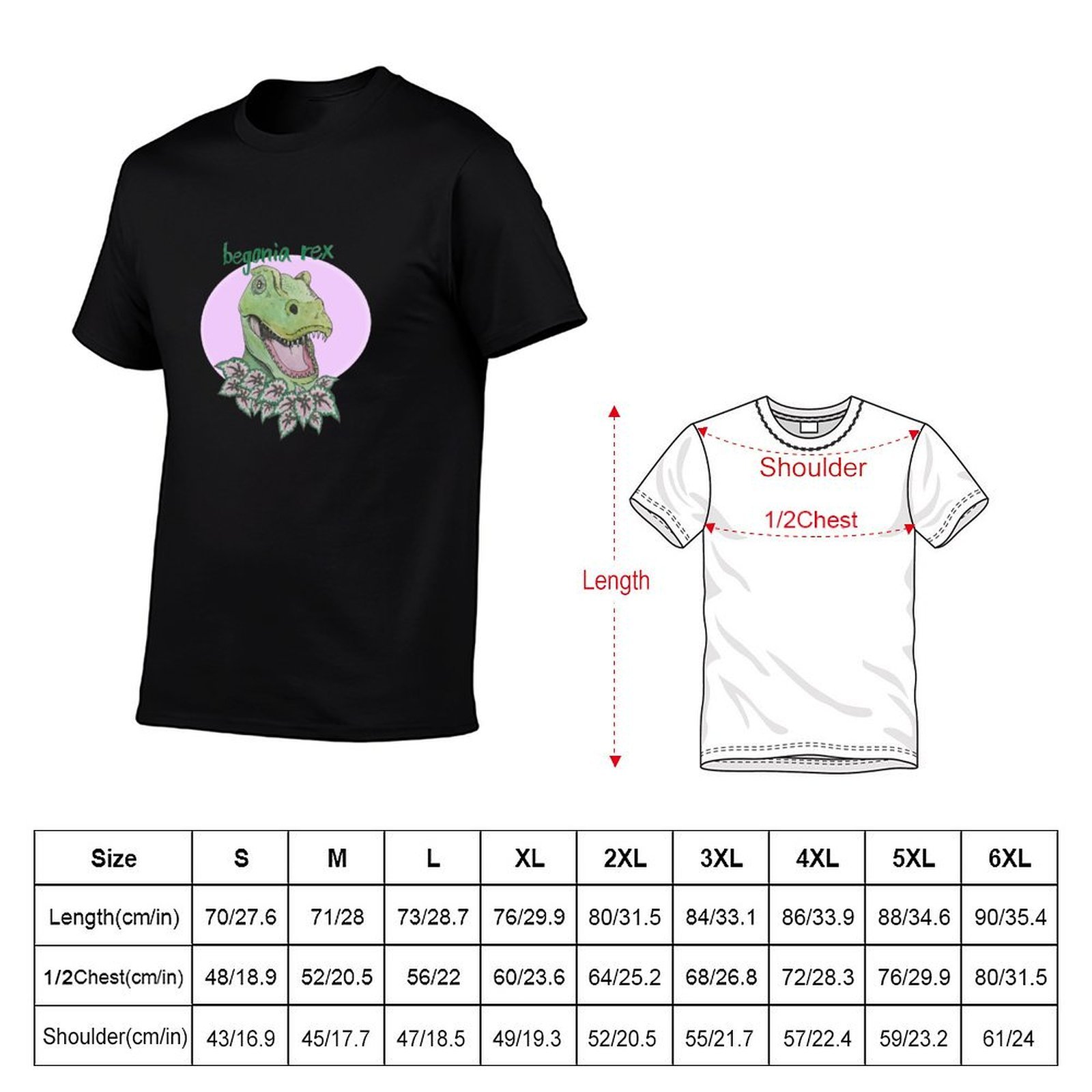 T rex begonya (pembe) T-Shirt  - Begonia Rex incelemesi ve fiyatı